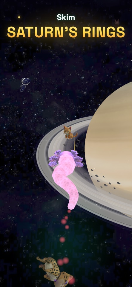 Gameplay: flying through Saturn's rings